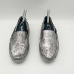 M. Gemi Women's Felize Metallic Leather Moccasin Loafers Size 38 / 7.5 Silver Photo 5