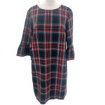 Vineyard Vines  Jolly Plaid Greenwich Flutter Sleeve Shift Dress Sz 12 Photo 1