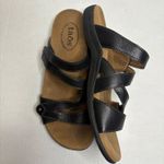 TAOS Leather Adjustable Strap Comfort Sandals Slides Women's Size 7 Black Photo 4