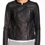 J Brand Lee genuine leather and satin jacket size S Photo 2