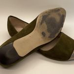 J.Jill cap pointed D’ Orsay suede leather Army Green Pointed Flats shoes Photo 6