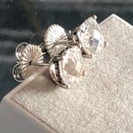 John Hardy White Topaz Cushion Cut Sterling Silver Rope Design Stud Earrings Photo 4