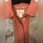 Maeve  Coral and Cream Blouse with Lace Panels Photo 3