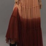 Anthropologie ANTHROPOLPOGIE Let Me Be Ombre Tulle Maxi Skirt | Red Motif | XL | NWOT Photo 0