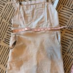 Casual Cream Elastic Waist Overall Corduroy Dress One Size White Size M Photo 5