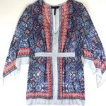 BCBGMAXAZRIA Jenissa Blossoms Kimono-Sleeve Wrap Dress Size XXS multicolor dress Photo 0
