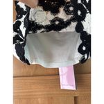 Avec Les Filles NWT Crochet Knit Cropped Tank In Black/White Women’s size XL/XXL Photo 2