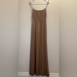 Revelry Skye Velvet Champagne Cowl Neck Maxi Dress Size 2 Gold Photo 7