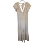 Petal and Pup NWT Minimalist Short Sleeve Bow Jumpsuit Size 6 Taupe Preppy Boho Photo 5