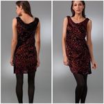 Diane Von Furstenberg  Silk Velvet Burnout Mini Wrap Gathered Dress Sz 6 Photo 2