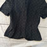 Tamotsu dark blue patterned short sleeve blazer top size small Size M Photo 9