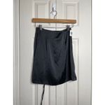 Wilfred NEW  Allusion Womens Silky Ruched Black Mini Skirt Size 2 Photo 4