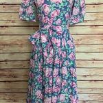 Laura Ashley Vintage Floral Puff Sleeve Cottagecore Maxi Tea Dress, 8 Photo 0