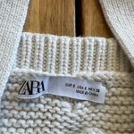 ZARA  Knit Sweater Tank Top Cream White Size Small Photo 1