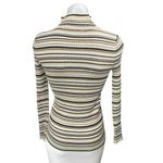 T Tahari  Multicolor Striped Long Sleeve Ribbed Knit Mock Neck Sweater Top Size S Photo 1