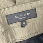 Rag and Bone  Camille Seersucker Shorts Paperbag Waist Olive Green Size 10 EUC!! Photo 3