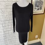 EXPRESS women S batwing scoopneck longsleeve sweater dress black Photo 1