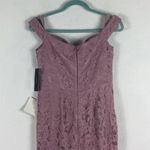 Lulus NWT  Swept Up Maeve Pink Lace Off-the-Shoulder Mermaid Maxi Dress Medium Photo 13