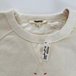 Madewell Casual Garment-Dyed Crewneck Sweatshirt Parchment Cream Pockets Medium Photo 2