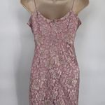 Heartloom  Mini Homecoming Dress Womens XS Pink Lace Coquette Fairy Sparkle NEW Photo 6