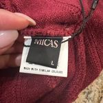 Micas   Basic Ribbed Sleeveless Sweater Dress Color: BURGUNDY Size: L NWT Photo 6