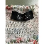 fab'rik  Floral Two Piece Set Smocked Ruffle Crop Top Mini Skirt Pink Green M/ L Photo 9