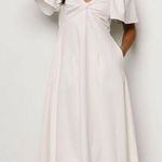 Baltic Born  Indie Back Tie White Midi Dress Photo 0