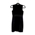 Theory  Taline C Leather Panel Dress Lambskin Size 00 Edgy Moto Office Siren Photo 3