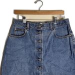 Calvin Klein Skirt Womens 11 Denim Button Front High Waist Mini y2k Style retro Photo 2
