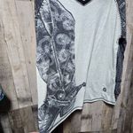 Double D Ranch Hide Tickler Long Sleeve Western Boot Cowgirl Graphic Tee Gray Size 1X Photo 2