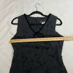 ZARA 90’s Black Two Toned Floral Velvet Bow Shift Dress Sz 6 Women’s Photo 3