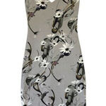 Cushnie Et Ochs Floral Gray Sleeveless Dress Deep V Midi Stretch Bodycon sz XS Photo 0
