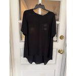 Vince Camuto Women's Black Dressy Tunic Sz M Sheer Top Blouse Career Office Photo 3