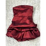 Poetry Vintage Y2K  Lrg Strapless Merlot Burgandy Iridescent Mini Cocktail Dress Photo 6