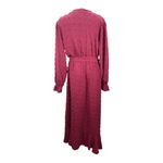 BTFBM Boho Maxi Dress XXL Burgundy Long Sleeve V Photo 6