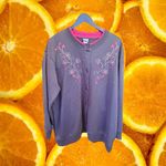 Grandma Chic Comfort Corner Blue Button Up Sweatshirt and Pants Size XXL Photo 4