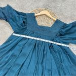 Badgley Mischka American Glamour  Chiffon Top Embellishment Bell Sleeve Boho L Photo 10