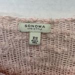 Sonoma Womens  Pink Cable Knit Sweater Sz XS Cozy Cottage Preppy Photo 2