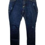 COOGI High rise waist Straight Leg Embroidered Pocket Dark Wash Jeans Size 16 Photo 0