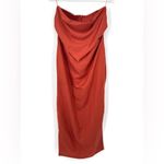 Revolve Rumer Roam Bandana Maxi Linen Chocolate Brown Cutouts Dress Med NWT Photo 4