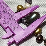 Multicolored Top Drilled Teadrop Genuine Pearl Necklace Green Photo 3