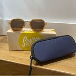 Sunski Bernina Sunglasses, Desert Amber Lens Polarized Aviation Inspired BNIB Photo 2