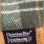 Christian Dior Vintage "Cashmaire" 100% Acrylic Check Plaid Scarf Photo 4