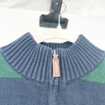 Brandy Melville Womens Fall Preppy Golf Aleah Cotton 1/4 Zip Striped Sweater OS Photo 2