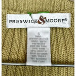 Preswick & Moore Vintage Preswick Western Leather Wool Vest Full Zip Braided Small Beige Knit Photo 2