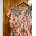 Maeve Anthropologie The Cassandra Watercolor Floral Neutral Maxi Dress Size XL Photo 1