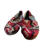 Toms Aztec print red, black, white and blue flats women’s size 6 Photo 1