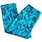 Zella Z by Womens Leggings Sz S Ikat Print Teal Black Tie Dye Look Capri Length Photo 0