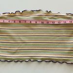 BP Multicolor Stripe Ribbed Lettuce Hem Crop Tube Top Large Photo 1