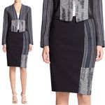 Elie Tahari  268 Kim Navy Panel Pencil Skirt​​​​​ size 4 Photo 1